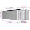 vidaXL Garden Shed 257x580x181 cm Metal Anthracite