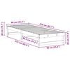 vidaXL Bed Frame White 90 x 210 cm Solid Pine Wood