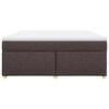 vidaXL Box Spring Bed with Mattress Dark Brown 180x200 cm Fabric