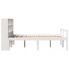 vidaXL Bookcase Bed without Mattress White 120x190 cm Small Double Solid Wood Pine