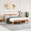 vidaXL Bed Frame without Mattress Wax Brown 140x200 cm Solid Wood Pine