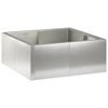 vidaXL Retaining Wall 4 pcs 100 x 100 x 50 cm Stainless Steel Silver