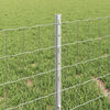 vidaXL Fence with Post Silver 0.4 x 25 m Steel