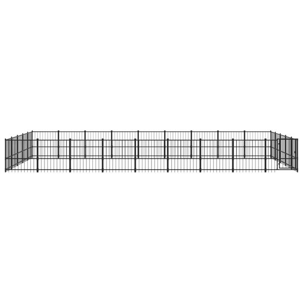 vidaXL Outdoor Dog Kennel Steel 42.34 m&sup2;