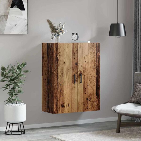 vidaXL Wall Cabinet Old Wood 69.5 x 34 x 90 cm Engineered Wood