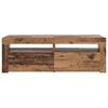 vidaXL TV Cabinet with LED Lights Old Wood 120x35x40 cm Engineered Wood