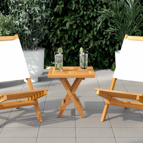 vidaXL Square Table Top 40x40x2.5 cm Solid Wood Teak