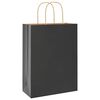 vidaXL Paper Bags 50 pcs with Handles Black 26x12x35 cm