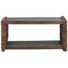 vidaXL Side Table Natural 69 x 35 x 35 cm Solid Mahogany Wood