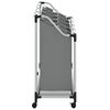 vidaXL Laundry Basket with Wheels 4 Compartments Grey