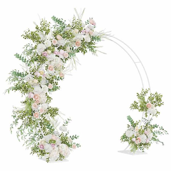vidaXL Wedding Arch White 220 x 45 x 200 cm Steel