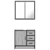 vidaXL 2 Piece Bathroom Furniture Set Grey Sonoma Engineered Wood