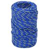 vidaXL Multipurpose Utility Rope 2 mm 250 m Blue PP 27 kg Max Load