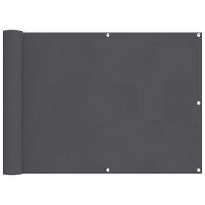 vidaXL Balcony Screen 75 x 200 cm Oxford Fabric Rectangular Anthracite