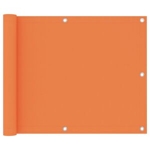 vidaXL Balcony Screen Orange 75x600 cm Oxford Fabric