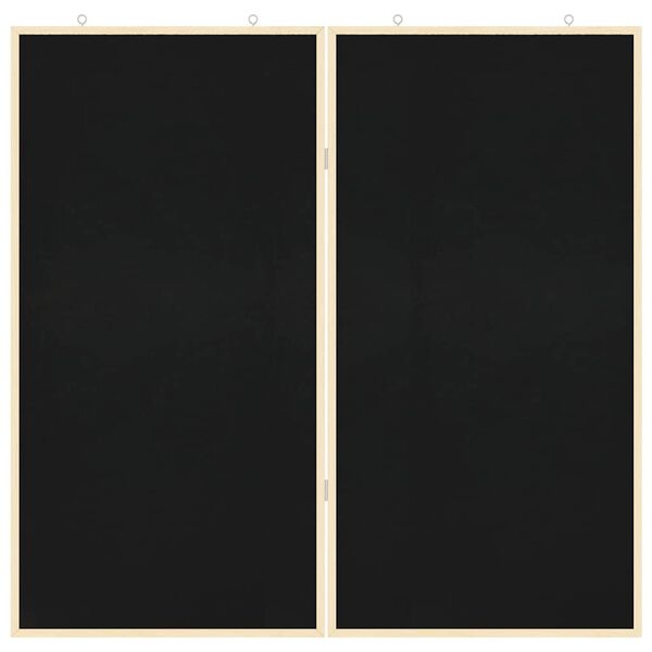 vidaXL Bulletin Board Folding Black 100 x 100 x 1.4 cm Solid pine wood