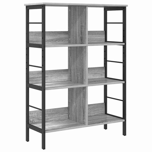 vidaXL Bookshelf Grey Sonoma 82 x 32 x 112 cm Engineered Wood
