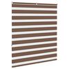 vidaXL Zebra Blind Brown 125x150 cm Fabric Width 120.9 cm Polyester