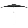 vidaXL Garden Parasol with Aluminium Pole Anthracite 300x155 cm Half