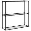 vidaXL 3-Tier Plant Stand Black 100 x 32 x 102 cm Steel