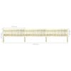 vidaXL Picket Fence Impregnated Pinewood 5.1 m 80 cm 5/7cm