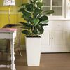 LECHUZA Planter Cubico Color 40 ALL-IN-ONE White 13150
