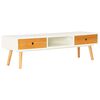 vidaXL TV Cabinet White 120x35x35 cm Solid Pinewood