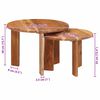 vidaXL Nesting Coffee Tables 2 pcs Brown Solid Acacia Wood