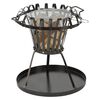 Practo Garden Fire Pit with BBQ Grill Black
