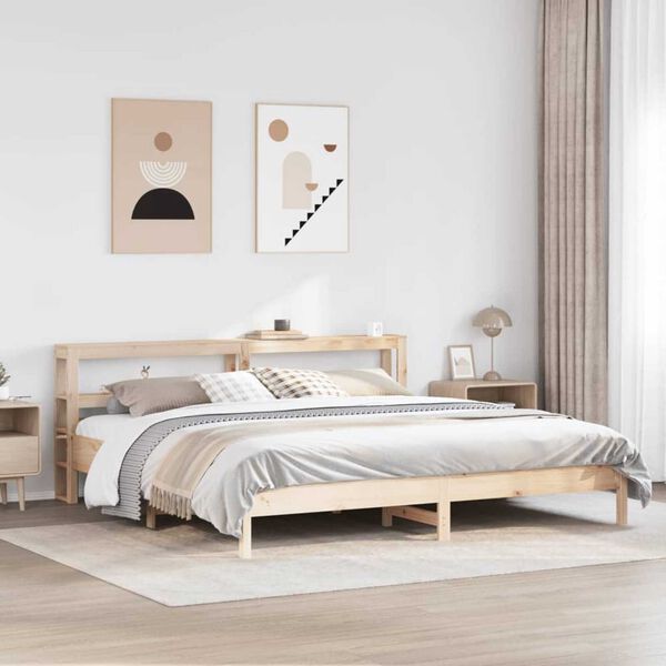 vidaXL Bed Frame without Mattress 200x200 cm Solid Wood Pine