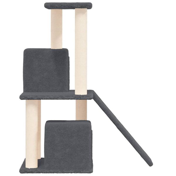 vidaXL Cat Tree with Sisal Scratching Posts Dark Grey 82 cm