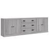 vidaXL Sideboards 3 pcs Grey Sonoma Engineered Wood
