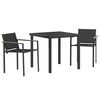 vidaXL Outdoor Furniture Set 3 pcs Black and Anthracite Textilene