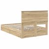 vidaXL Storage Bed with Drawer Sonoma Oak 120 x 190 cm Engineered Wood