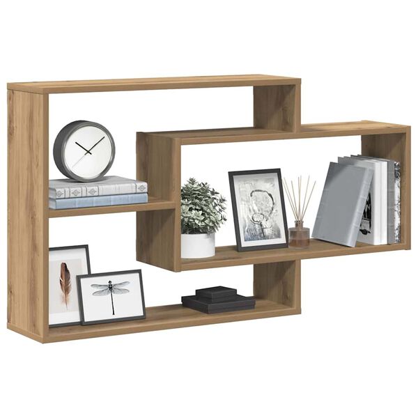vidaXL Wall Shelf Artisan Oak 104x20x58.5 cm Engineered Wood