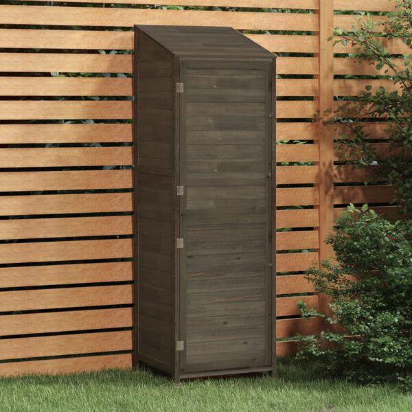 vidaXL Garden Shed Anthracite 55x52x174.5 cm Solid Wood Fir
