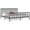 vidaXL Bed Frame without Mattress Grey 200x200 cm Solid Wood Pine