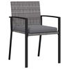 vidaXL Garden Dining Set 5 pcs Grey Powder-Coated Steel