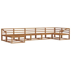 vidaXL Outdoor Sofa Set 7 pcs Natural Solid Acacia Wood