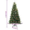 vidaXL Artificial Hinged Christmas Tree Green 240 cm PE and PVC