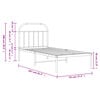 vidaXL Metal Bed Frame without Mattress with Headboard Black 90x200cm