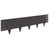 vidaXL Lawn Edging 30 pcs 100 x 25 cm Steel Black