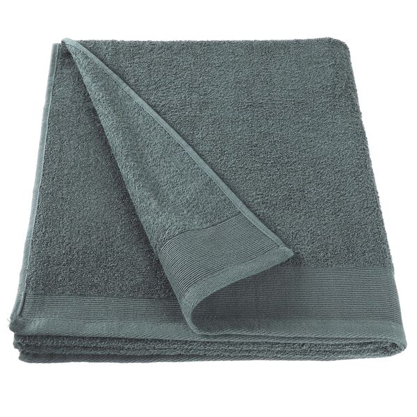 vidaXL Shower Towels 5 pcs Cotton 450 gsm 70x140 cm Green