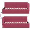 vidaXL Corner Bed Frame with Headboard Wine Red 90 cm x 190 cm Velvet