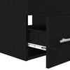 vidaXL Bathroom Furniture Set 2 pcs Black Oak Engineered Wood