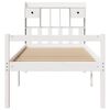 vidaXL Bookcase Bed without Mattress White 90x200 cm Solid Wood Pine