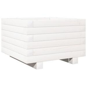 vidaXL Garden Planter White 40x40x26.5 cm Solid Wood Pine