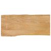 vidaXL Table Top 80x40x2.5 cm Live Edge Solid Wood Mango