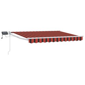 vidaXL Manual Retractable Awning with LEDs 2.5 x 2 m