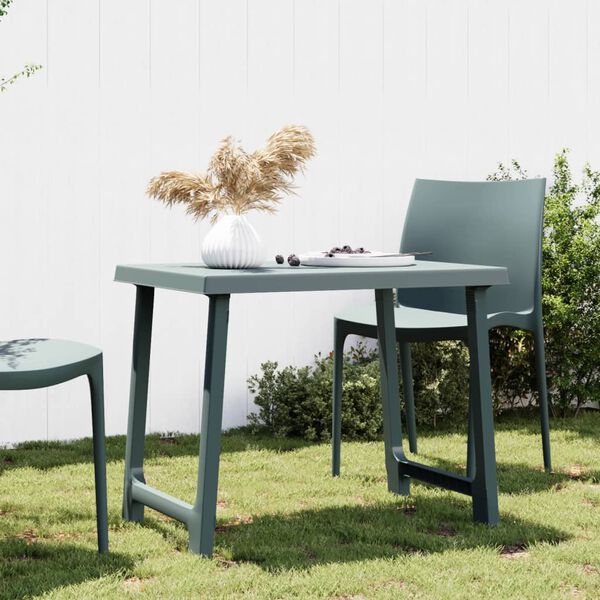 vidaXL Camping Table Green 79x56x64 cm PP Wooden Look